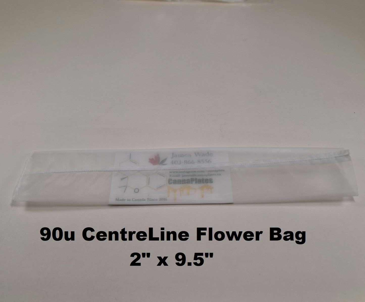 CannaPlates CenterLine Seam™ 2" x 9.5" Rosin Bags - 25u/90u